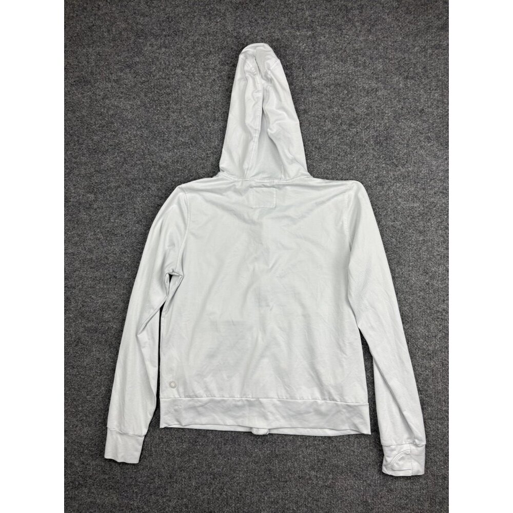 Athleta Girl Hoodie Girls XXL/16 White Full Zip Thumbholes Lightweight Jacket - Picture 7 of 7